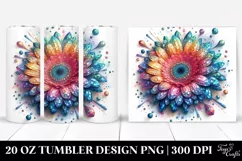 Vibrant Gerbera Tumbler Design | 20 oz Tumbler Product Image 1