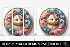 Colorful Pastel Kitten Ornament Clipart Product Image 1