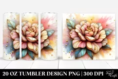 Abstract Camellia 20 Oz Tumbler Product Image 1