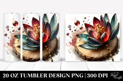 Shiny Tulip with Golden Insertions | 20 oz Tumbler Product Image 1