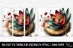 Shiny Tulip with Golden Insertions | 20 oz Tumbler Product Image 1