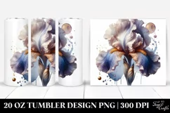 Glossy Iris with Golden Insertions | 20 oz Tumbler Product Image 1