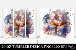 Glossy Iris with Golden Insertions | 20 oz Tumbler Product Image 1
