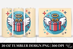 Gift Box with Wings, Transparent 20 Oz Tumbler Product Image 1