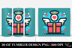 Gift Box with Wings, Transparent 20 Oz Tumbler Product Image 1