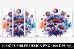 Magical Celestial Mushroom Clipart, High-Res 20 Oz Tumbler Product Image 1