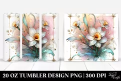 Abstract Glossy Narcissus Tumbler Design | 20 oz Tumbler Product Image 1