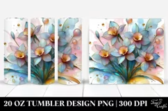Abstract Glossy Narcissus Tumbler Design | 20 oz Tumbler Product Image 1