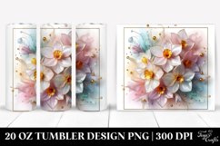 Abstract Glossy Narcissus Tumbler Design | 20 oz Tumbler Product Image 1