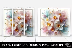 Abstract Glossy Narcissus Tumbler Design | 20 oz Tumbler Product Image 1