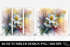 Abstract Glossy Narcissus Tumbler Design | 20 oz Tumbler Product Image 1