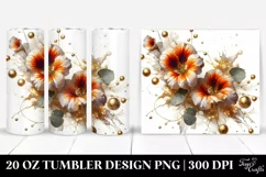Abstract Shiny Nasturtium | 20 oz Tumbler Product Image 1