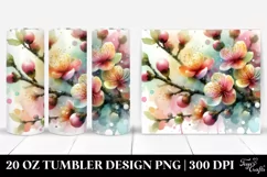 Colorful Orchid with Glossy Petals, Watercolor 20 Oz Tumbler Product Image 1