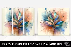 Abstract Wooden Snowdrop 20 Oz Tumbler Product Image 1