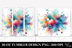 Colorful Watercolor Splash Tumbler Product Image 1