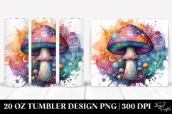 Magical Watercolor Mushroom Clipart 20 Oz Tumbler Product Image 1