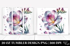 20 Oz Tumbler Sublimation | Freesia Material Watercolor Product Image 1