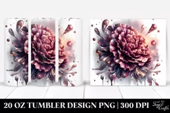 Shiny Carnation Metallic Marble 20 oz Tumbler Product Image 1