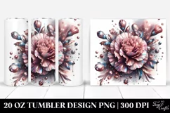Shiny Carnation Metallic Marble 20 oz Tumbler Product Image 1