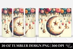 colorful,moon with Stars | 20 oz Tumbler Product Image 1