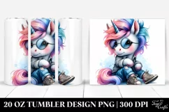 Cute Baby Unicorn Posing | 20 oz Tumbler Product Image 1