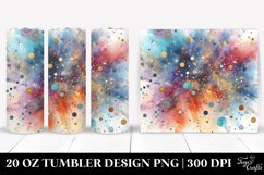 Colorful Cyan Watercolor Particles Glittery Texture | 20 oz Product Image 1