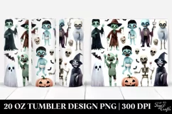 Simple Funny Halloween Clipart, Undead 20 Oz Tumbler Product Image 1