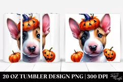 Enthusiastic Bull Terrier with Vibrant Colors PNG Product Image 1