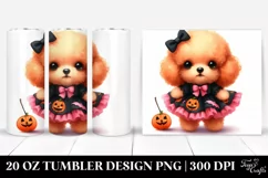 Vibrant Poodle with Crazy Haircut Sublimation PNG Product Image 1