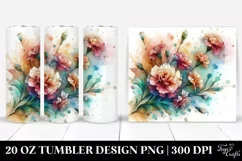 Pastel Stained Carnation, Wooden 20 Oz Tumbler Product Image 1