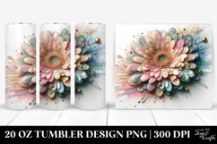 Abstract Gerbera with Golden Insertions, Transparent 20 Oz Product Image 1