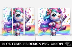 Cute Unicorn Vibrant Drawing Tumbler Product Image 1