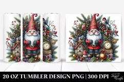Detailed Christmas Gnome Tumbler Product Image 1