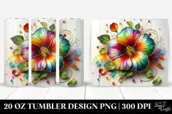 Colorful Nasturtium Floral Tumbler Product Image 1
