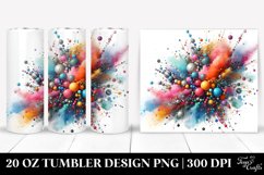 Colorful Watercolor Particles Glittery | 20 oz Tumbler Product Image 1