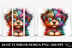 Colorful Layered Watercolor Cute Baby Puppy 20 oz Tumbler Product Image 1