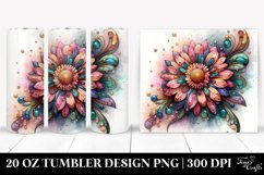 Abstract Vibrant Gerbera Tumbler Product Image 1