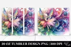 Watercolor Vibrant Fairy Dancing Dressed | 20 oz Tumbler Product Image 1