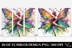 Watercolor Vibrant Fairy Dancing Dressed | 20 oz Tumbler Product Image 1