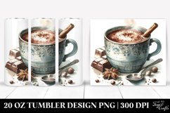 Warm Cocoa Mug Clipart, Transparent 20 Oz Tumbler Product Image 1