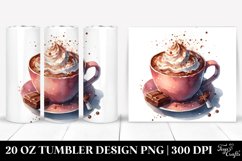Warm Cocoa Mug Clipart, Transparent 20 Oz Tumbler Product Image 1