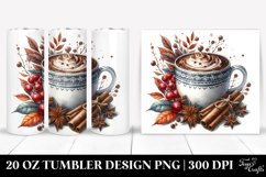 Warm Cocoa Mug Clipart, Transparent 20 Oz Tumbler Product Image 1