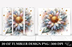 Abstract Sunflower with Golden Insertions, Transparent 20 Product Image 1