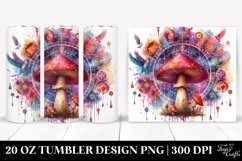 Magical Celestial Mushroom Clipart, High-Res 20 Oz Tumbler Product Image 1