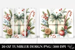 Christmas Gift Clipart, Simple and Whimsical 20 Oz Tumbler Product Image 1