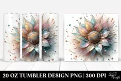 Shiny Chrysanthemum with Finish, 20 Oz Tumbler Product Image 1