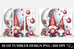 Whimsical Gnomes Under the Moon Clipart 20 Oz Tumbler Product Image 1