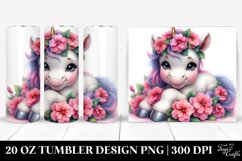 Watercolor Pastel Cute Baby Unicorn Impatiens | 20 oz Product Image 1