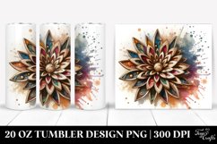 Wooden Stained Chrysanthemum | 20 Oz Tumbler Product Image 1