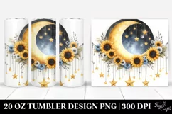 Washed Watercolor Moon | 20 oz Tumbler Product Image 1